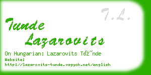 tunde lazarovits business card